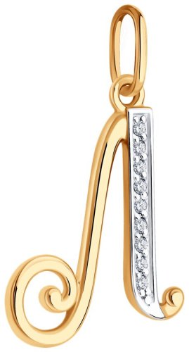 Подвеска Diamant 51-130-02883-1 вес 0.87 г золото, фианит купить,74492