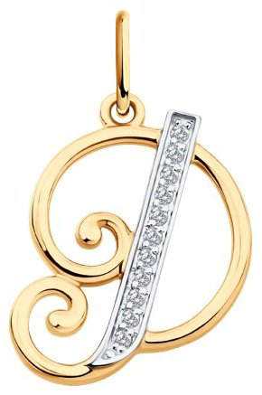 Подвеска Diamant 51-130-02890-1 вес 0.91 г золото, фианит купить,86959