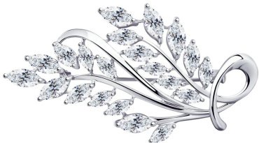 Брошь Diamant 94-140-00485-1 вес 7.4 г серебро, фианит купить,52326
