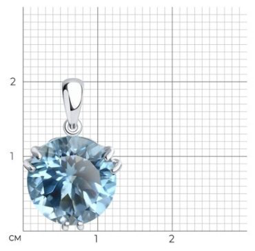 Подвеска Diamant 94-330-01921-1_s вес 2.81 г серебро, топаз купить,34861