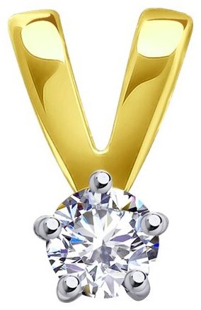 Подвеска Diamant 53-130-01973-2 вес 0.29 г золото, фианит купить,26834