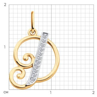 Подвеска Diamant 51-130-02890-1 вес 0.91 г золото, фианит купить,86959
