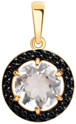 Подвеска Diamant 51-330-02966-1 вес 1.43 г золото, хрусталь купить,103883
