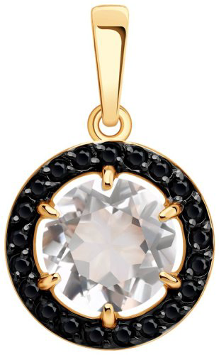 Подвеска Diamant 51-330-02966-1 вес 1.43 г золото, хрусталь купить,103883