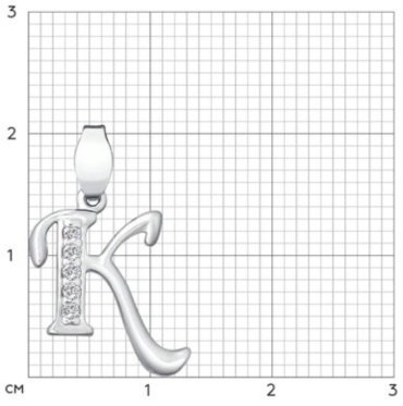 Подвеска SOKOLOV 94030454 вес 0.8 г серебро, фианит купить,NaN