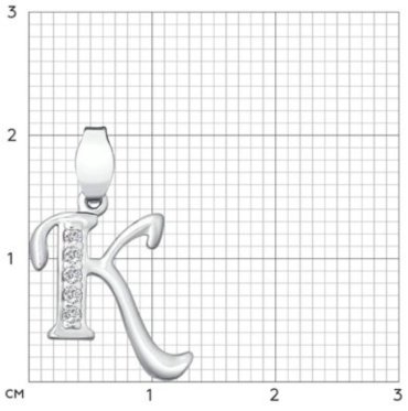 Подвеска SOKOLOV 94030454 вес 0.8 г серебро, фианит купить,NaN