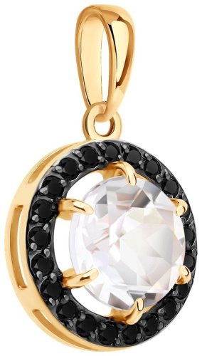 Подвеска Diamant 51-330-02966-1 вес 1.43 г золото, хрусталь купить,103883