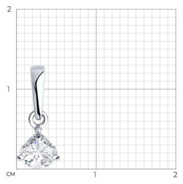 Подвеска SOKOLOV 89030066 вес 0.39 г серебро, фианит купить,9234