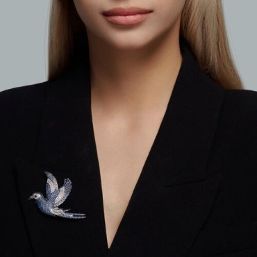 Брошь SOKOLOV 94040301 вес 10 г серебро, шпинель, фианит купить,56950