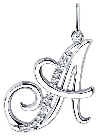 Подвеска Diamant 94-130-01377-1 вес 1.55 г серебро, фианит купить,10125