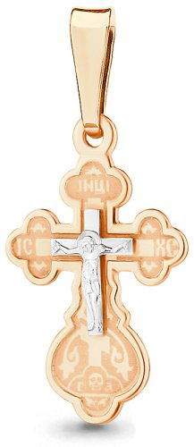 Крестик AQUAMARINE 10292 вес 1 г серебро, без вставок купить,11774