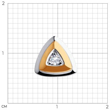 Подвеска SOKOLOV 035571 вес 0.66 г золото, фианит купить,39999