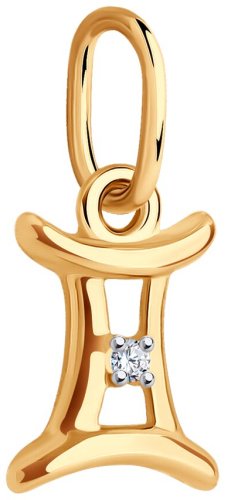 Подвеска Diamant 51-130-02627-1 вес 0.51 г золото, фианит купить,56882