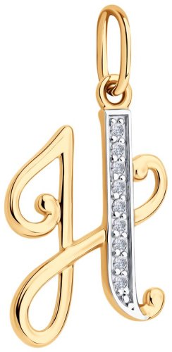 Подвеска Diamant 51-130-02895-1 вес 0.94 г золото, фианит купить,81361