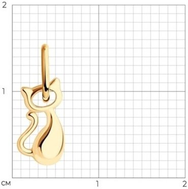 Подвеска Diamant 51-130-01134-1 вес 0.36 г золото, без вставок купить,37749