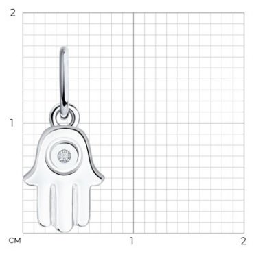 Подвеска SOKOLOV 87030063 вес 0.44 г серебро, бриллиант купить,8208