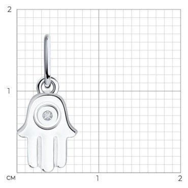 Подвеска SOKOLOV 87030063 вес 0.44 г серебро, бриллиант купить,8208