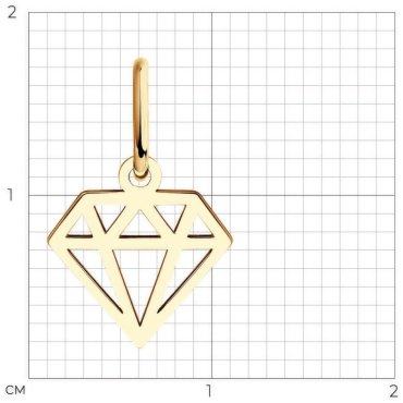 Подвеска Diamant 51-130-01118-1 вес 0.27 г золото, без вставок - ForteMarket Подвеска Diamant 51-130-01118-1 вес 0.27 г золото, без вставок купить,0
