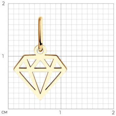 Подвеска Diamant 51-130-01118-1 вес 0.27 г золото, без вставок купить,29859