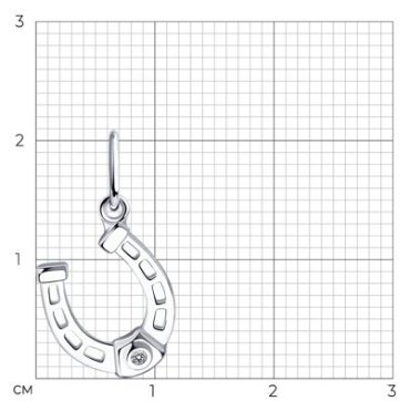 Подвеска Diamant 94-130-01083-1 вес 0.61 г серебро, фианит купить,8123