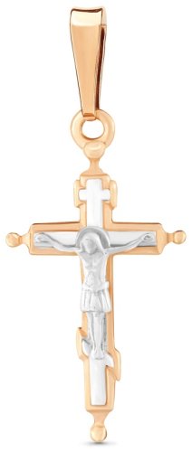 Крестик AQUAMARINE 10123 вес 1.35 г серебро, без вставок купить,11774