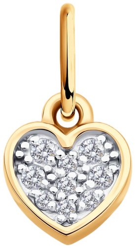 Подвеска Diamant 51-130-02862-1 вес 0.545 г золото, фианит купить,49881