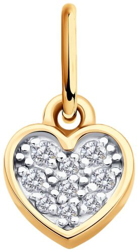 Подвеска Diamant 51-130-02862-1 вес 0.545 г золото, фианит купить,49881