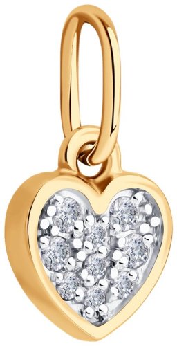 Подвеска Diamant 51-130-02862-1 вес 0.545 г золото, фианит купить,49881