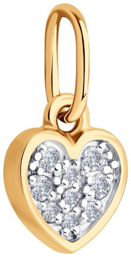 Подвеска Diamant 51-130-02862-1 вес 0.545 г золото, фианит купить,49881