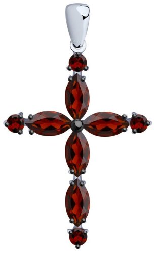 Подвеска SOKOLOV 92030751 вес 1.8 г серебро, гранат купить,NaN