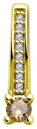 Подвеска Diamant 93-130-01573-3 вес 0.88 г серебро, фианит купить,NaN