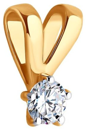 Подвеска Diamant 51-130-01973-2 вес 0.29 г золото, фианит купить,31410