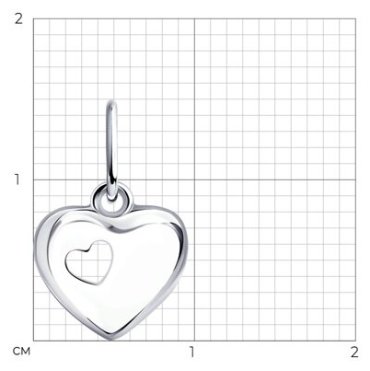 Подвеска Diamant 94-130-01079-1 вес 0.52 г серебро, без вставок купить,0