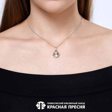 Подвеска Красная пресня 53615828 вес 1.8 г серебро, имитация жемчуга, стекло купить,NaN