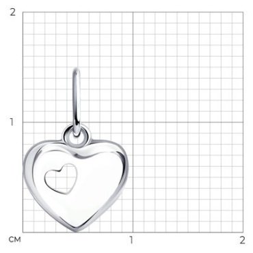 Подвеска Diamant 94-130-01079-1 вес 0.52 г серебро, без вставок купить,NaN