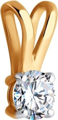 Подвеска Diamant 51-130-02119-1 вес 0.4 г золото, фианит купить,42601