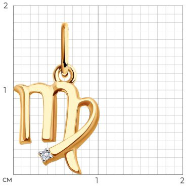 Подвеска Diamant 51-130-02624-1 вес 0.61 г золото, фианит купить,52949