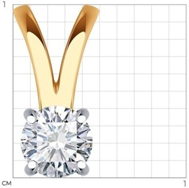 Подвеска Diamant 51-130-02119-1 вес 0.4 г золото, фианит купить,42601