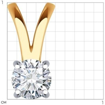 Подвеска Diamant 51-130-02119-1 вес 0.4 г золото, фианит купить,42601