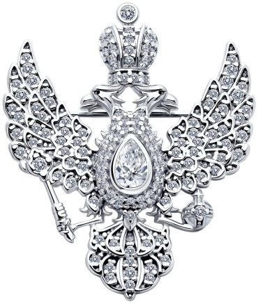 Брошь SOKOLOV 94040282 вес 6.2 г серебро, фианит купить,31945