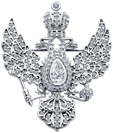Брошь SOKOLOV 94040282 вес 6.2 г серебро, фианит купить,31945