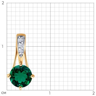 Подвеска SOKOLOV 73-00149 вес 0.42 г золото, наноизумруд купить,79122