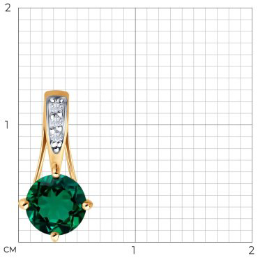 Подвеска SOKOLOV 73-00149 вес 0.42 г золото, наноизумруд купить,79122