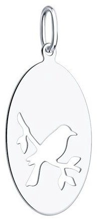 Подвеска SOKOLOV 94032790 вес 0.88 г серебро, без вставок купить,NaN