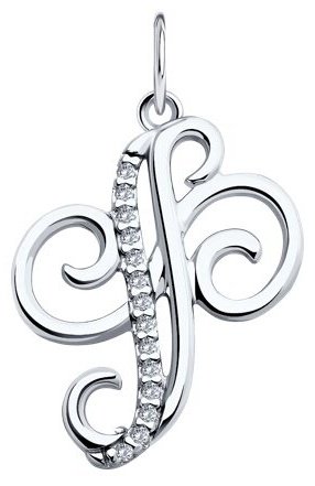 Подвеска Diamant 94-130-02010-1 вес 1.42 г серебро, фианит купить,6872