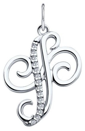 Подвеска Diamant 94-130-02010-1 вес 1.42 г серебро, фианит купить,6872