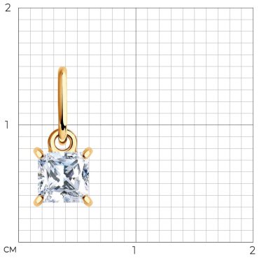 Подвеска Diamant 51-130-02938-1 вес 0.416 г золото, фианит купить,37618