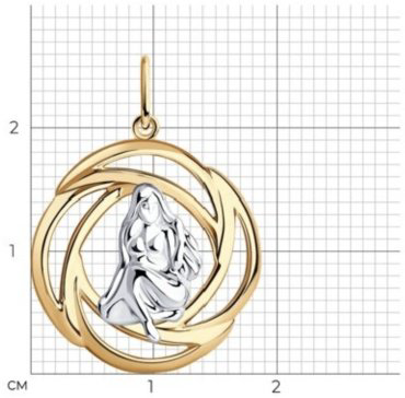 Подвеска Diamant 93-130-01290-1 вес 1.85 г серебро, без вставок купить,8850