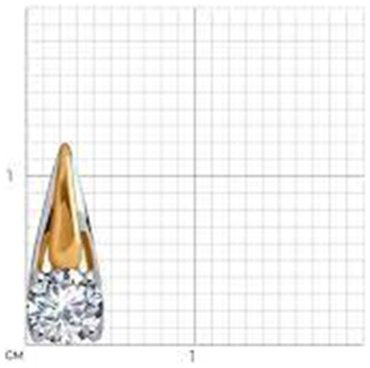 Подвеска Diamant 51-130-01727-1 вес 0.65 г золото, фианит купить,64089