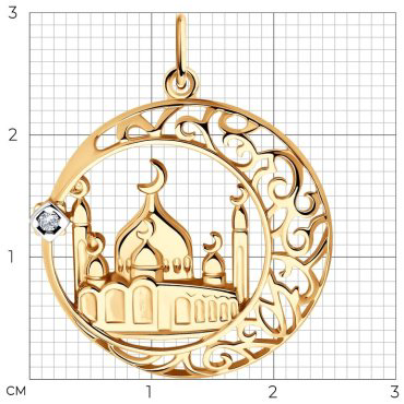 Подвеска SOKOLOV 93030565 вес 1.85 г серебро, фианит купить,NaN